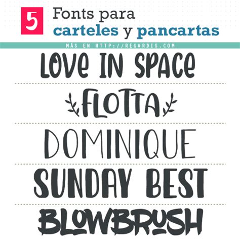 5 Fonts para Carteles y Pancartas Gratis - Regardis