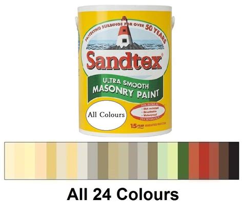 Sandtex - Masonry Paint 1L - Ultra Smooth - Quality Waterproof - 3 Colours | eBay