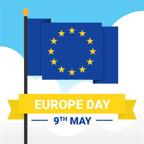 Happy Europe Day Flag Vector Template 206009 Vector Art at Vecteezy