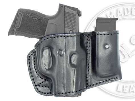 SIG SAUER P365 XL Holster and Mag Pouch Combo - OWB Leather Belt Holst – MyHolster