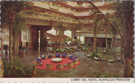 Mexico Postcard -Lobby Del Hotel Acapulco Princess Hotel RS35639 ...