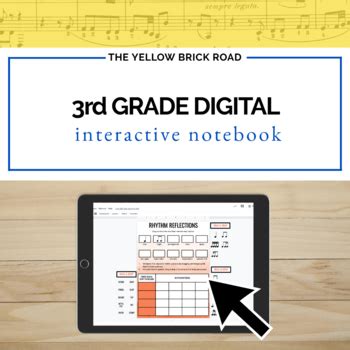 Digital 3rd Grade Music Interactive Notebook - third grade INB - music ...