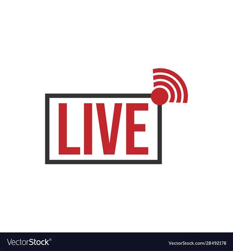 Live stream tv logo icon Royalty Free Vector Image