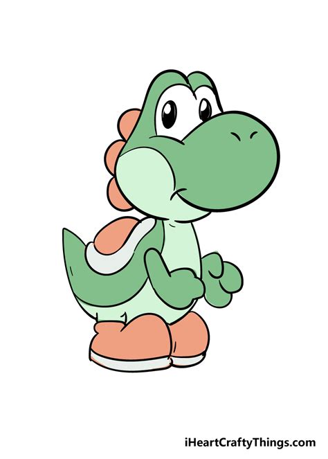 Yoshi Drawing - How To Draw Yoshi Step By Step