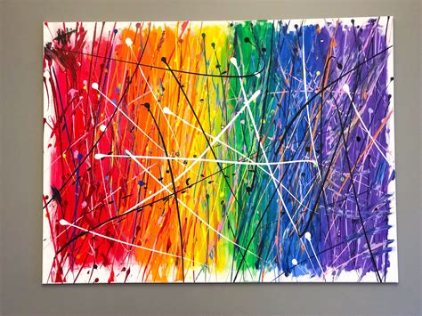 Rainbow Splatter | Etsy | Rainbow painting, Painting, Rainbow art