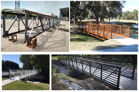 High Strength Prefabricated Steel Pedestrian Bridges / Pre Engineered Pedestrian Bridges