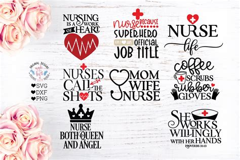 Nurse SVG - Nursing Quotes Bundle | Healthcare Illustrations ~ Creative Market