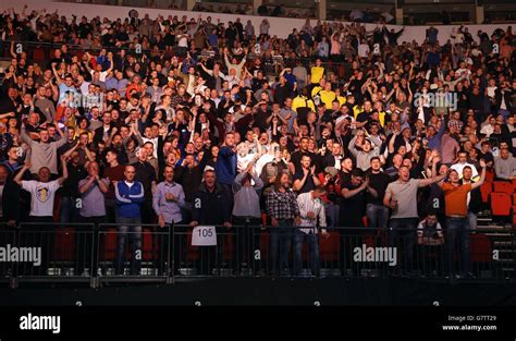 Boxing - First Direct Arena. Boxing fans cheer from the stands at the First Direct Arena, Leeds ...