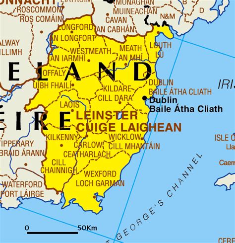 Leinster Map Regional City - Map of Ireland City Regional Political