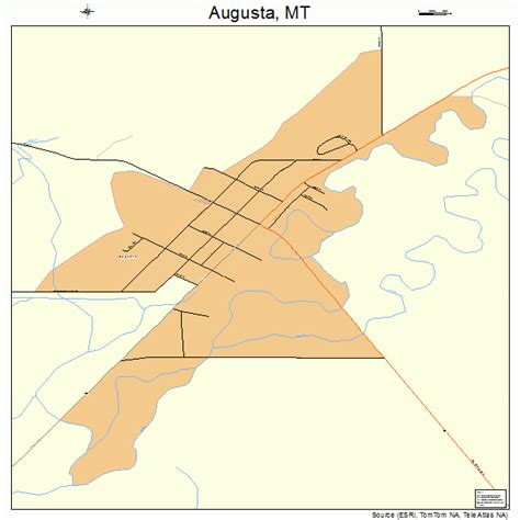 Augusta Montana Street Map 3003025