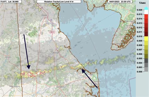 Tornado Path Maps for Delaware, New Jersey, and Maryland