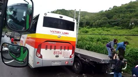 accident victory liner at trailer truck Ang daming pasahero nadamay ...