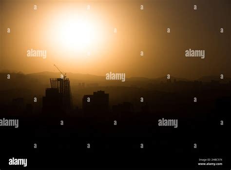 Mexico City skyline at the sunset Stock Photo - Alamy