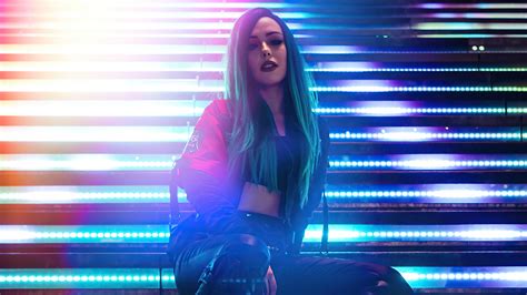 Cyber Girl In Neon Lights 4k Wallpaper,HD Girls Wallpapers,4k Wallpapers,Images,Backgrounds ...