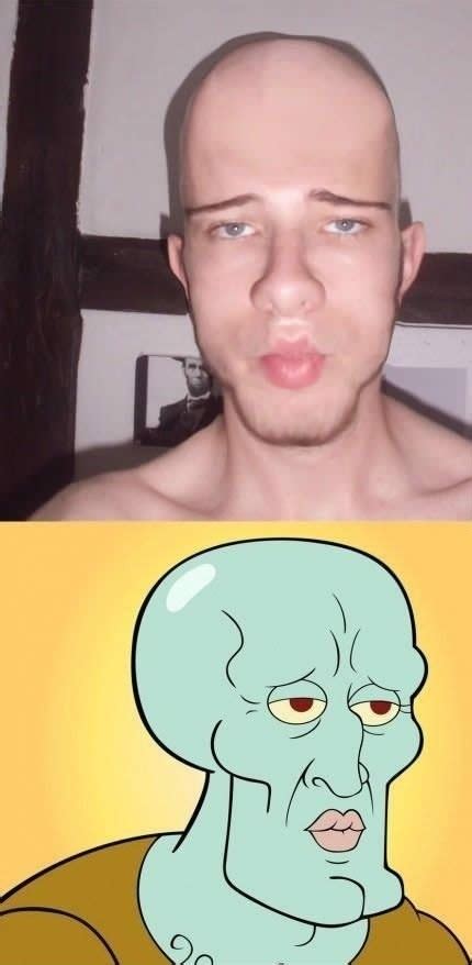 IRL Handsome Squidward | Handsome Squidward / Squidward Falling | Know Your Meme