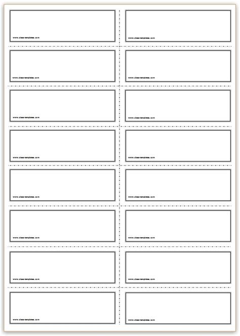 Free Printable Flash Cards Template