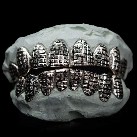 Buy Sterling Silver Grillz & White Gold Teeth Online - ON SALE! - Custom Gold Grillz