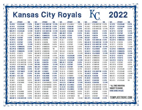 Kc Royals Schedule 2024 - Emili Inesita