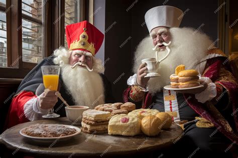 Premium AI Image | Sinterklaas and Zwarte Piet enjoying tradition