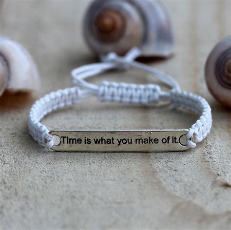 Inspirational quotes bracelets, Engraved bracelet for women, Inspirational jewelry, Charm ...