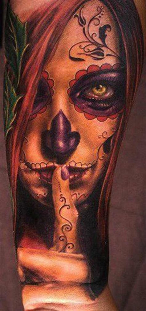 Best 24 Day Of The Dead Tattoos Design Idea For Men and Women - Tattoos ...