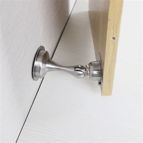 Home Magnetic Door Stop Stainless Steel Soft Catch-Door Holder Doorstop Protector Wall Non-noise ...