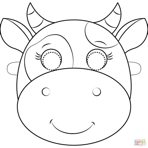 Animal Mask Coloring Pages