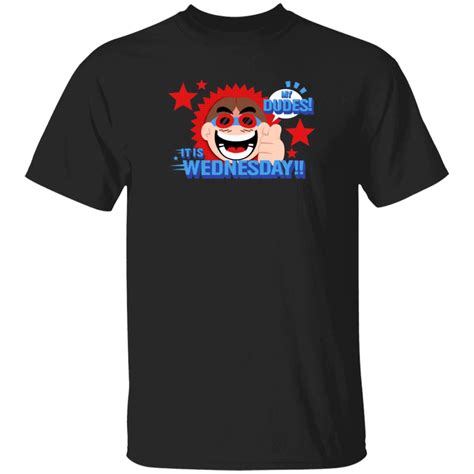 Jimmyhere Merch It Is Wednesday My Dudes Shirt Design By Humans Hoodie - Tiotee