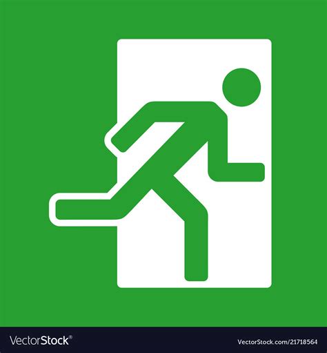 Emergency Exit Vector Icons