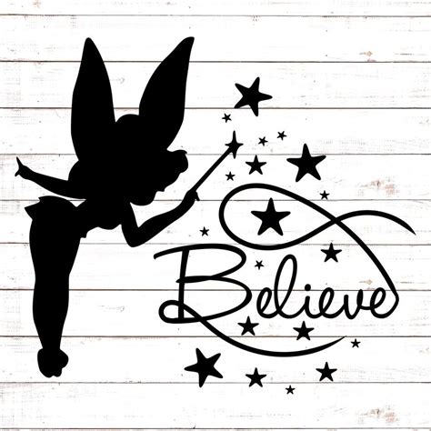 Tinkerbell Believe #1 | Cricut free, Svg free files, Disney silhouettes