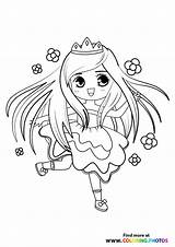 Princess With flowers  Coloring Pages For Kids sketch template