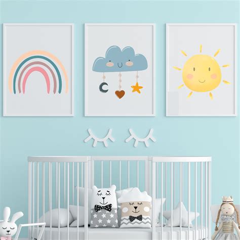 Nursery Prints Set of 3 Prints Digital Download Printable Nursery Decor Home Decor Wall Art ...