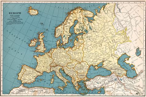 1923 alten Europa Karte druckbaren digitale Download. | Etsy