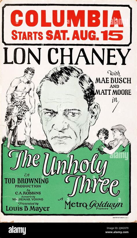 Lon Chaney - The Unholy Three (MGM, 1925 Stock Photo - Alamy