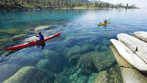 Kayaking at Lake Tahoe NV. | Sand harbor lake tahoe, Places to travel ...