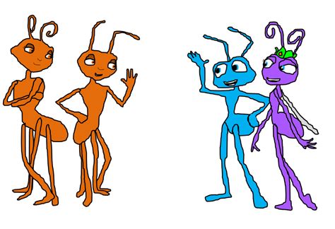 Flik and Atta meets Z and Bala by Amazingangus76 on DeviantArt