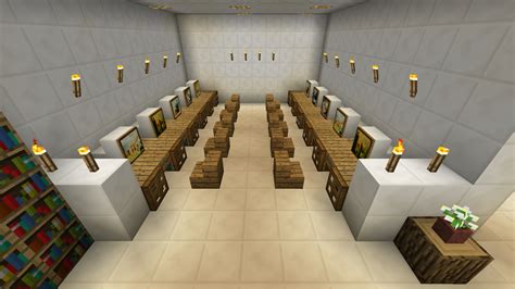 Minecraft School Classroom Desk Lab Furniture | Minecraft school, Easy ...