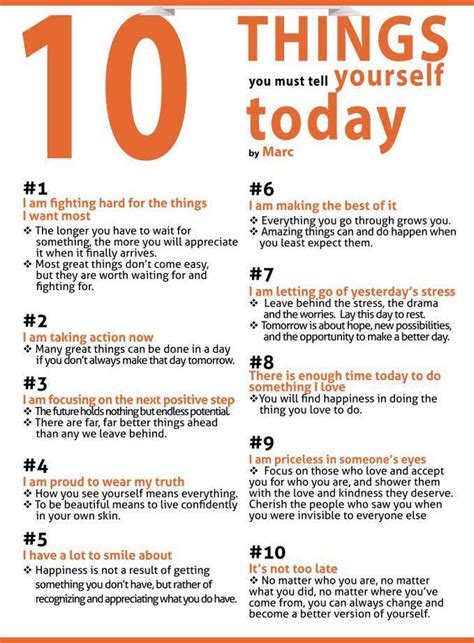 10 things you must tell yourself quotes positive quotes quote inspirational inspirational quotes ...