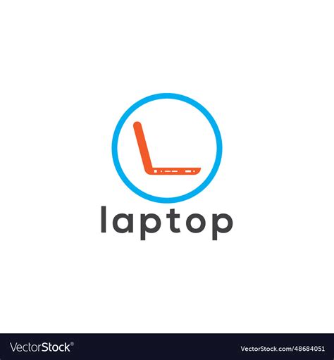 Laptop logo Royalty Free Vector Image - VectorStock