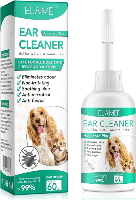 Ear Cleaner for Dogs, Dogs Ear Infection Treatment - Supports Soothing ...