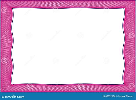 Frame Blank Template for a Certificate Stock Illustration ...