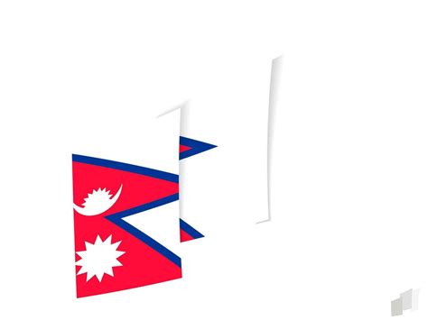 Nepal flag in an abstract ripped design. Modern design of the Nepal flag. 26120181 Vector Art at ...