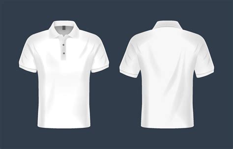 Realistic White Polo Shirt Mock Up 20600415 Vector Art at Vecteezy