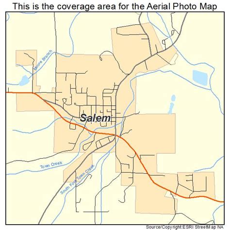 Aerial Photography Map of Salem, AR Arkansas