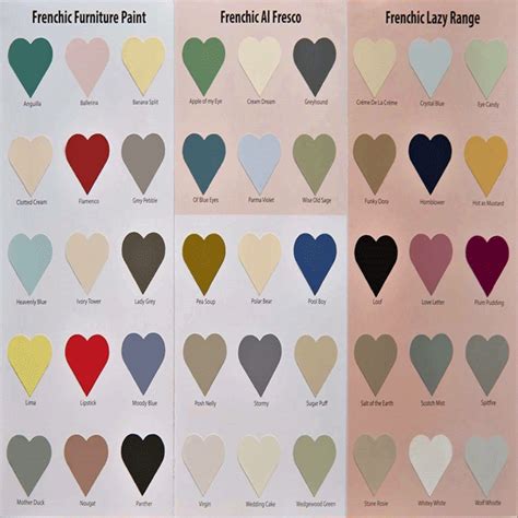 frenchic-clour-chart | Frenchic paint colours, Paint color chart, Frenchic paint