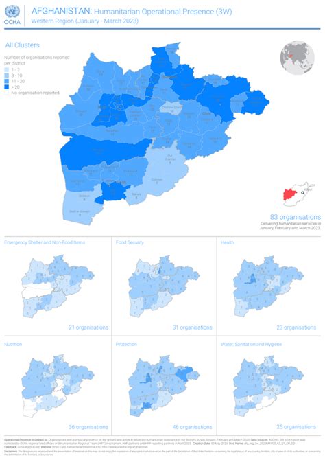 Afghanistan: Humanitarian Operational Presence (3W) - Western Region ...