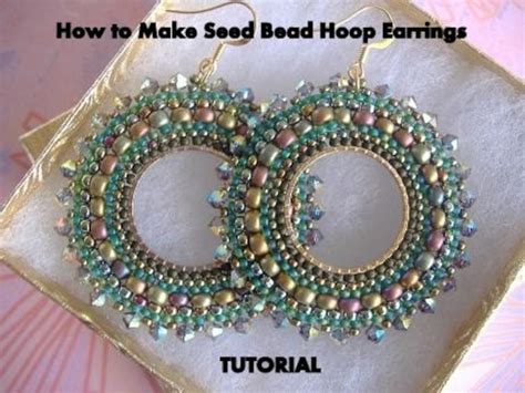 Tutorial How to Make Seed Bead Hoop Earrings Beaded Hoop