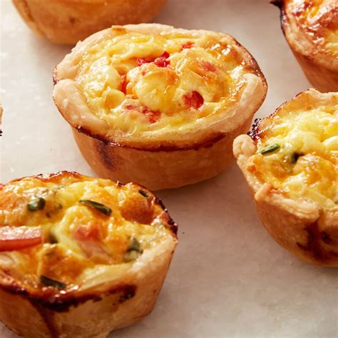 Mini Ham and Cheese Quiches | Recipe in 2020 | Ham and cheese quiche, Quiche recipes, Mini ...