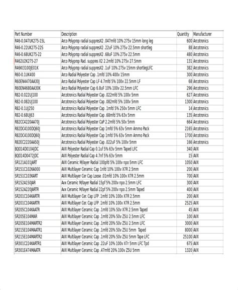 Product List Template - 6+ Free Word, PDF Document Downloads | Free ...