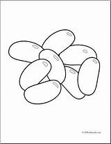 Jelly Bean Coloring Page Printable Pages sketch template